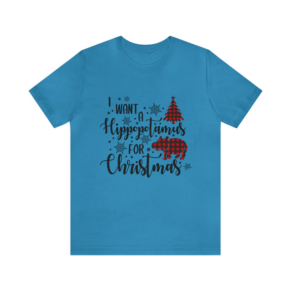 I Want A Hippopotamus For Christmas Shirt, Merry Christmas Shirt, Animal Lover Shirt, Hippopotamus Shirt,Gift For Christmas