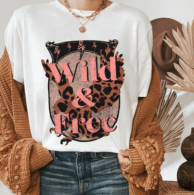 WILD & FREE Shirt Leopard Fun T-shirt