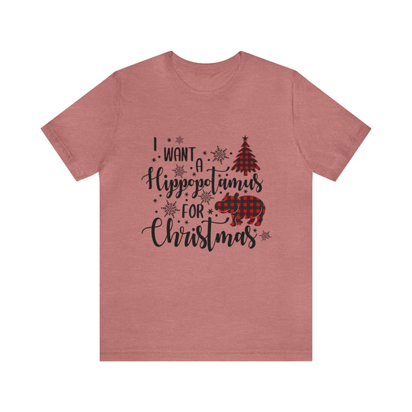 I Want A Hippopotamus For Christmas Shirt, Merry Christmas Shirt, Animal Lover Shirt, Hippopotamus Shirt,Gift For Christmas