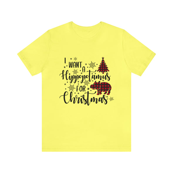 I Want A Hippopotamus For Christmas Shirt, Merry Christmas Shirt, Animal Lover Shirt, Hippopotamus Shirt,Gift For Christmas