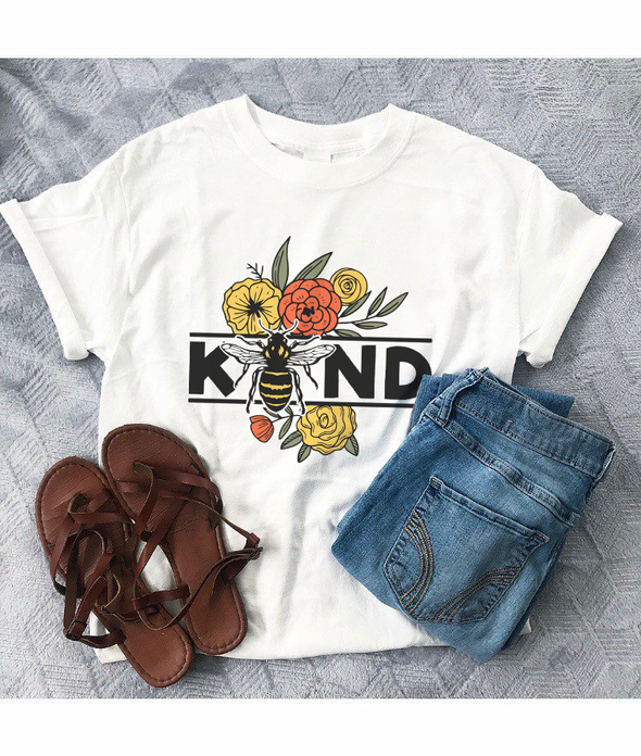 Be Kind Shirt, Bee Kind Graphic Tees For Women Gift, Kindness T-Shirt