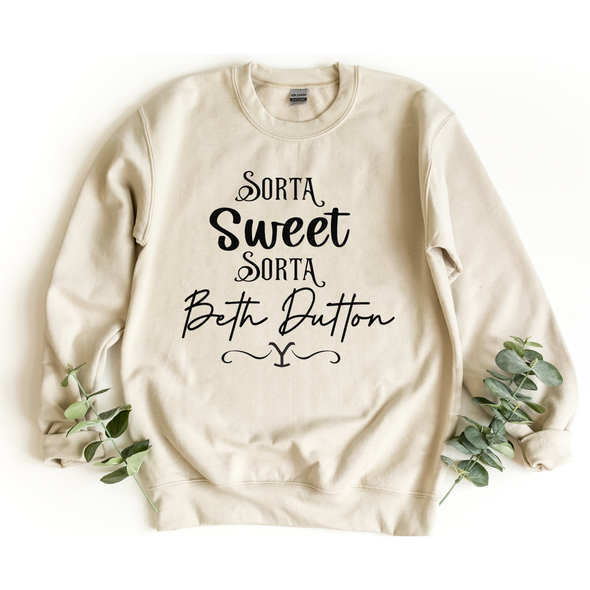 Yellowstone sorta sweet mostly Beth Dutton Sweatshirt, Yellowstone Sweater, Camping, National Park Shirt