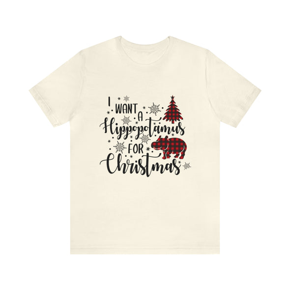 I Want A Hippopotamus For Christmas Shirt, Merry Christmas Shirt, Animal Lover Shirt, Hippopotamus Shirt,Gift For Christmas