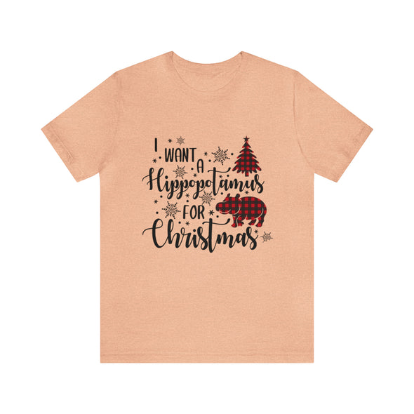 I Want A Hippopotamus For Christmas Shirt, Merry Christmas Shirt, Animal Lover Shirt, Hippopotamus Shirt,Gift For Christmas