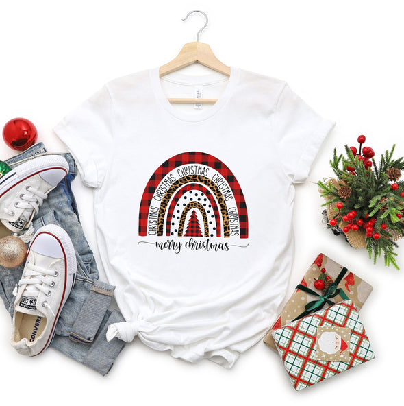 Merry Christmas Shirt, Christmas Rainbow T-shirt