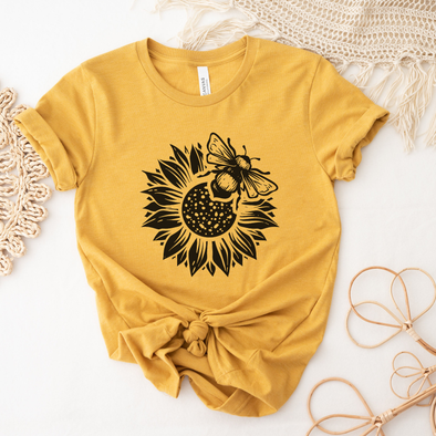 Bee and sunflower Unisex Tee Shirt