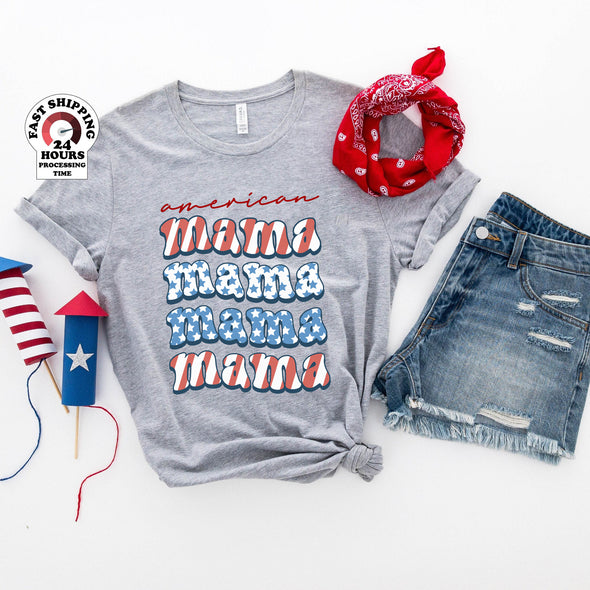 American Mama Shirt,Patriotic Shirts,Family 4th of July Shirt