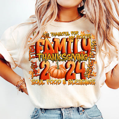 Family 2024 Thanksgiving T-Shirt, Thanksgiving Crew Shirt, Family Thanksgiving Family Reunion Tee