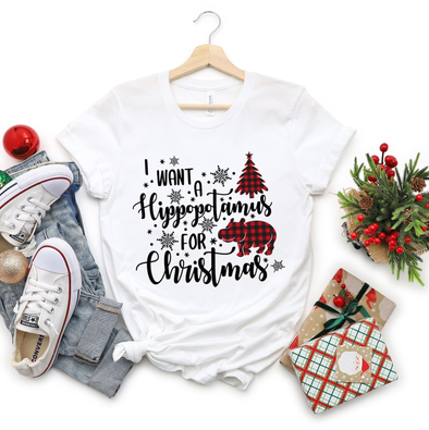 I Want A Hippopotamus For Christmas Shirt, Merry Christmas Shirt, Animal Lover Shirt, Hippopotamus Shirt,Gift For Christmas